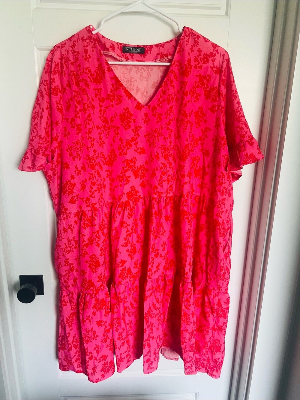 NICLOOK Pink Floral Mini Dress